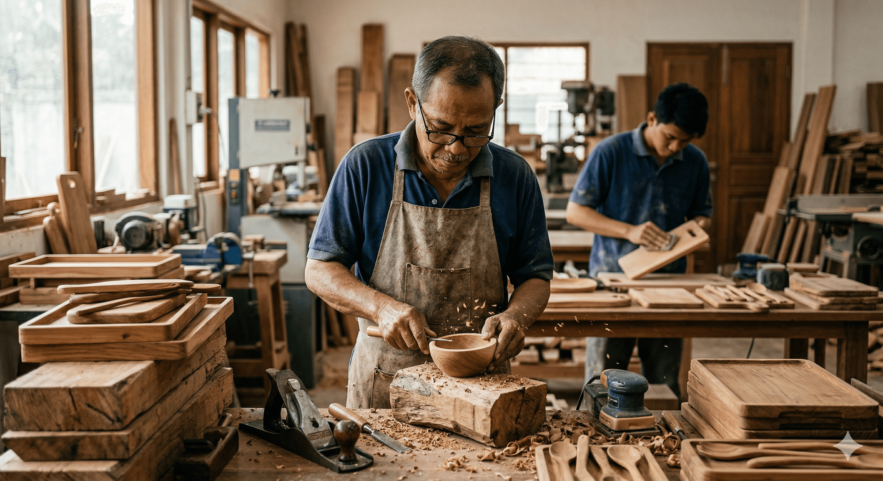 Proses Kerajinan Kayu